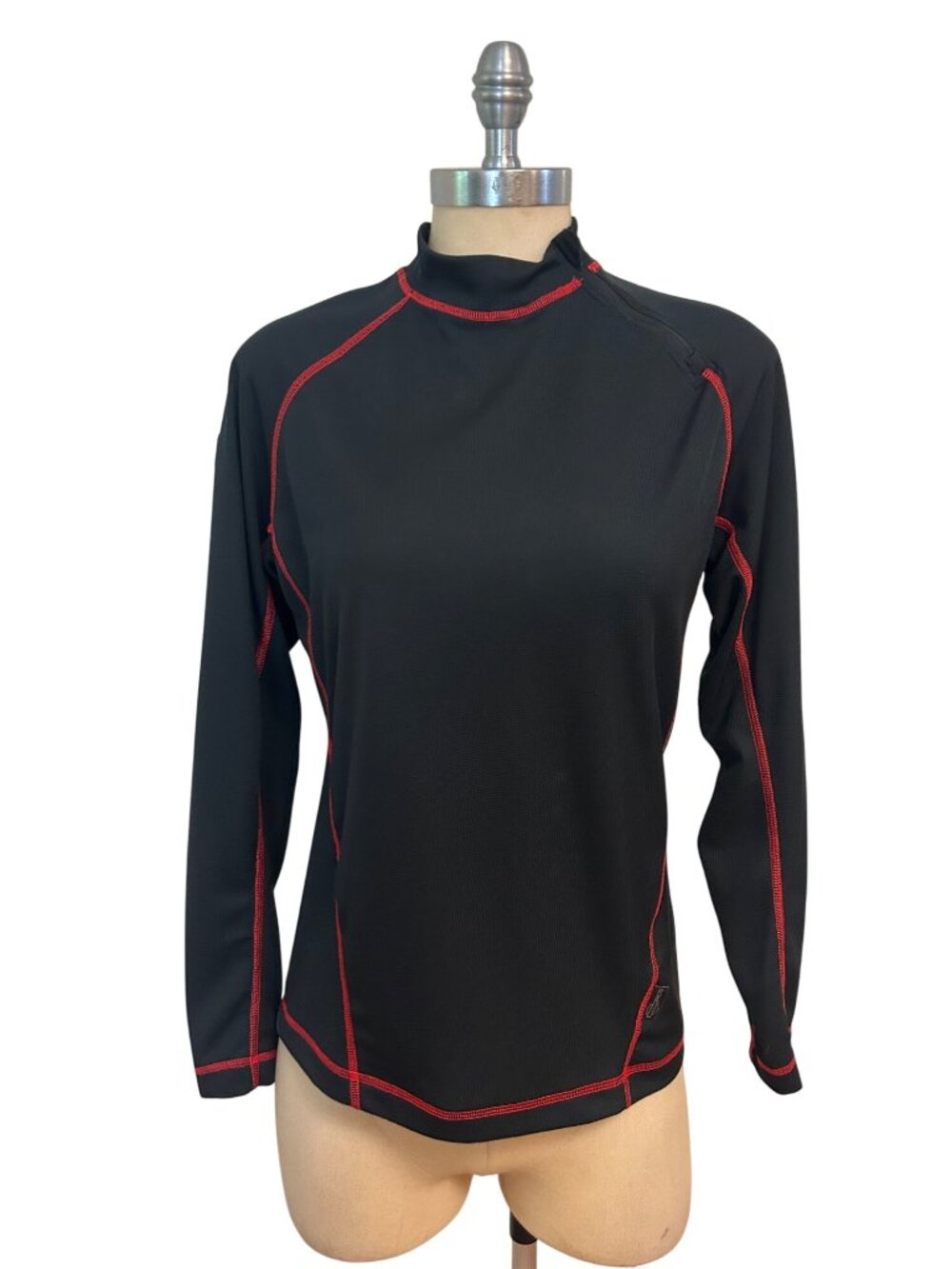 Harley-Davidson Womens Black & Red Long Sleeve Performance Top Size Medium